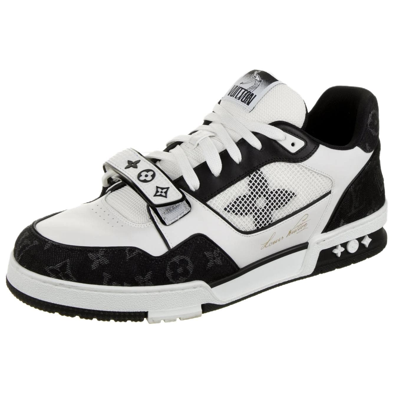 Кроссовки Louis Vuitton Trainer Mid Black White - изображение 3