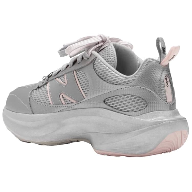 Кроссовки GANNI x New Balance Wrpd Runner Low Топ Повседневная обувь Женская Серебряный Розовый - изображение 4