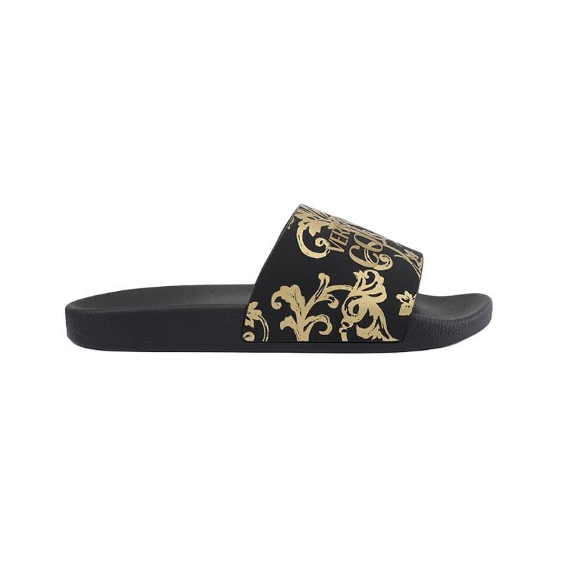 Сандалии VERSACE JEANS COUTURE Шлепанцы Женские Черный Золото - изображение 2