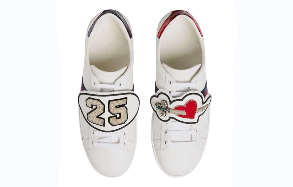 Кроссовки Gucci Leather Logo Lace-Up Sneakers White - изображение 3