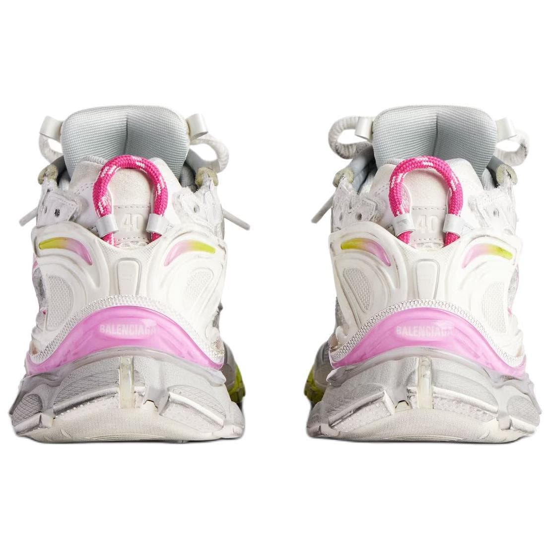 Кроссовки Balenciaga Runner Low Casual Shoes Женские Белый Розовый - изображение 5