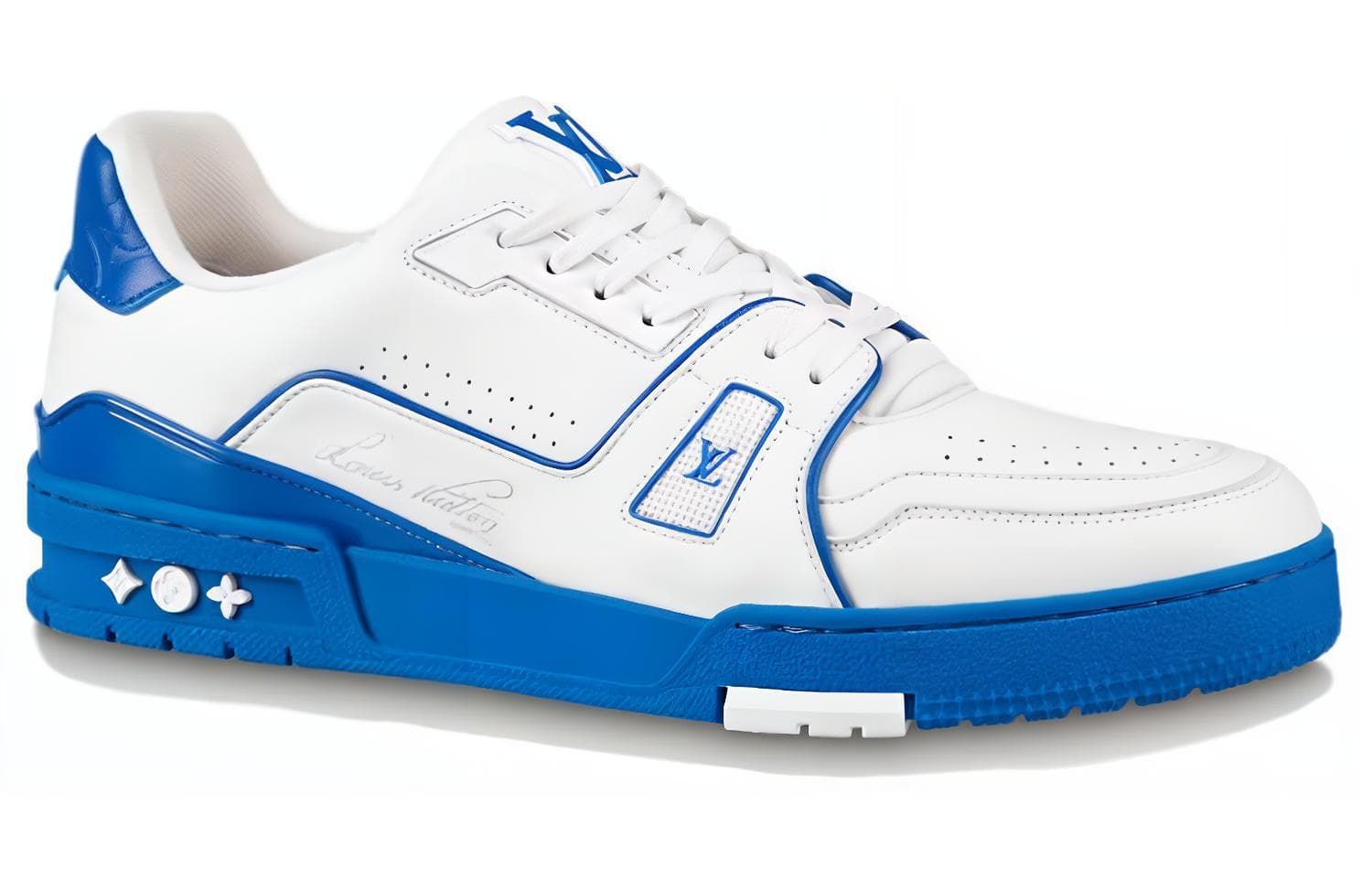 Кроссовки Louis Vuitton Trainer Low Top Sneakers Blue Red - изображение 2