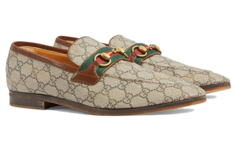 Лоферы GUCCI Paride Монограмма Лоферы Мужские Бежевые - изображение 6