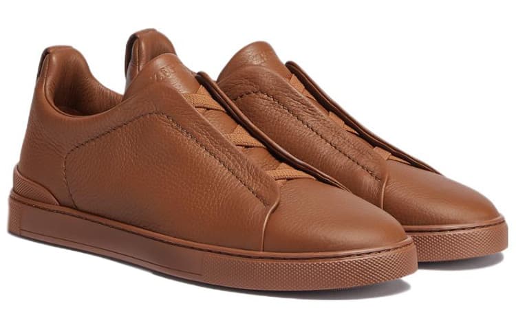 Кроссовки Zegna Triple Stitch Brown - изображение 3