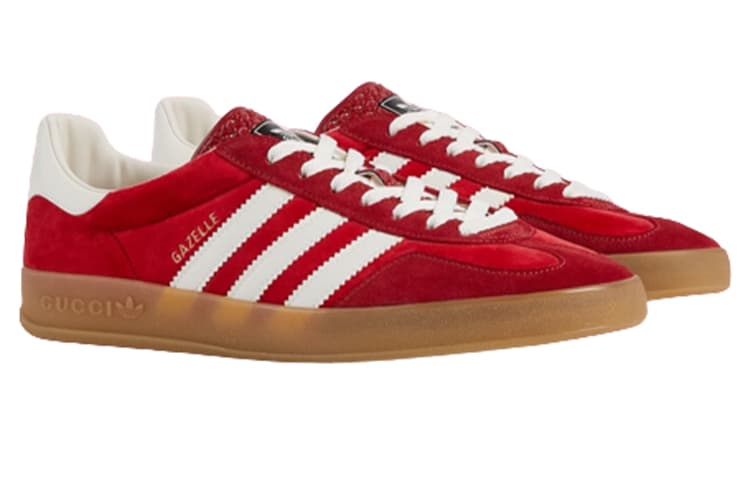 Кроссовки adidas x Gucci Gazelle Red - изображение 2
