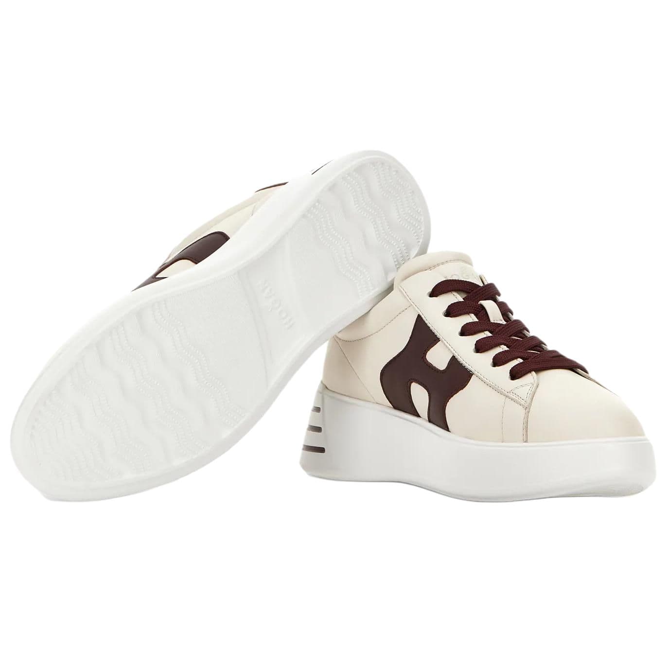 Кроссовки HOGAN Rebel Кожа Low Топ Повседневная обувь Женские Сливочный - изображение 5