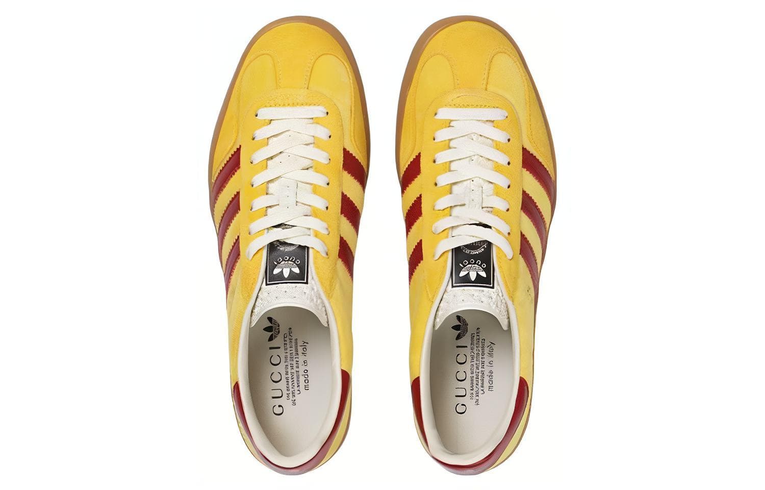 Кроссовки adidas x Gucci Gazelle Yellow - изображение 3