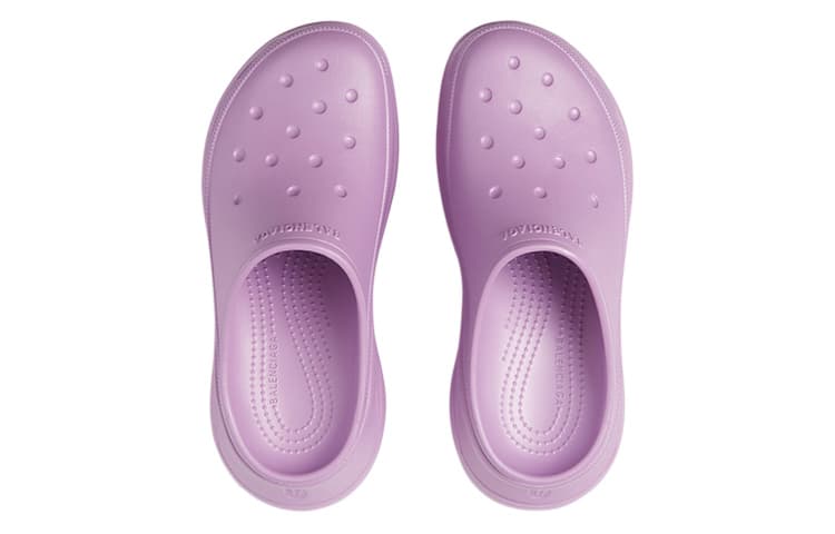 Сандалии Balenciaga Crocs Домашние тапочки с резиновым покрытием женские фиолетовые - изображение 4