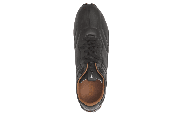 Кроссовки Burberry Leather Sneakers Black Grey - изображение 4