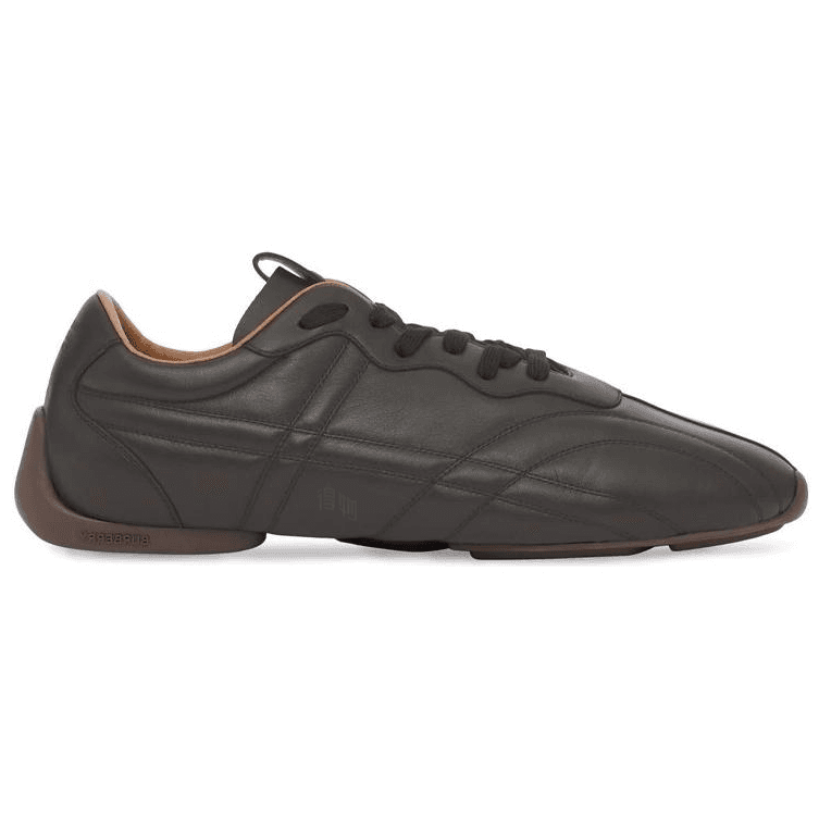Кроссовки Burberry Leather Sneakers Black Grey - изображение 2