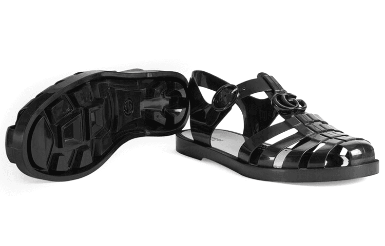 Сандалии Gucci Roman Sandals Black - изображение 5