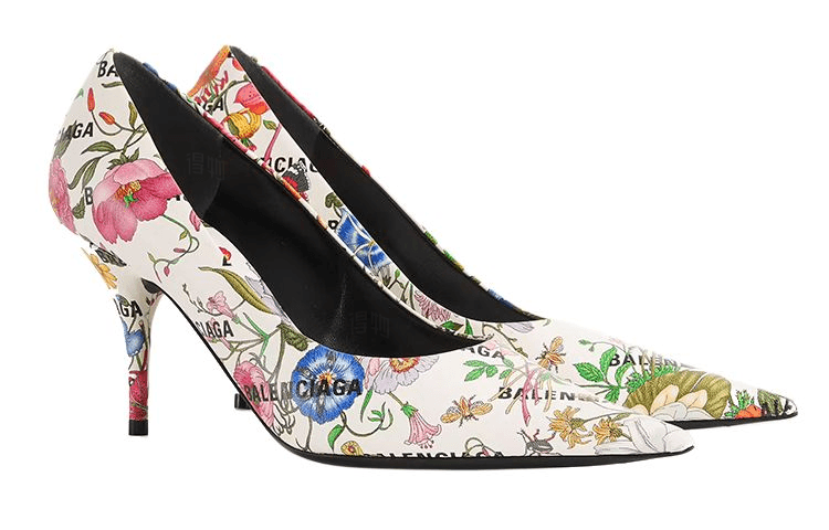 Туфли Balenciaga x Gucci The Hacker Project Knife Floral White - изображение 3