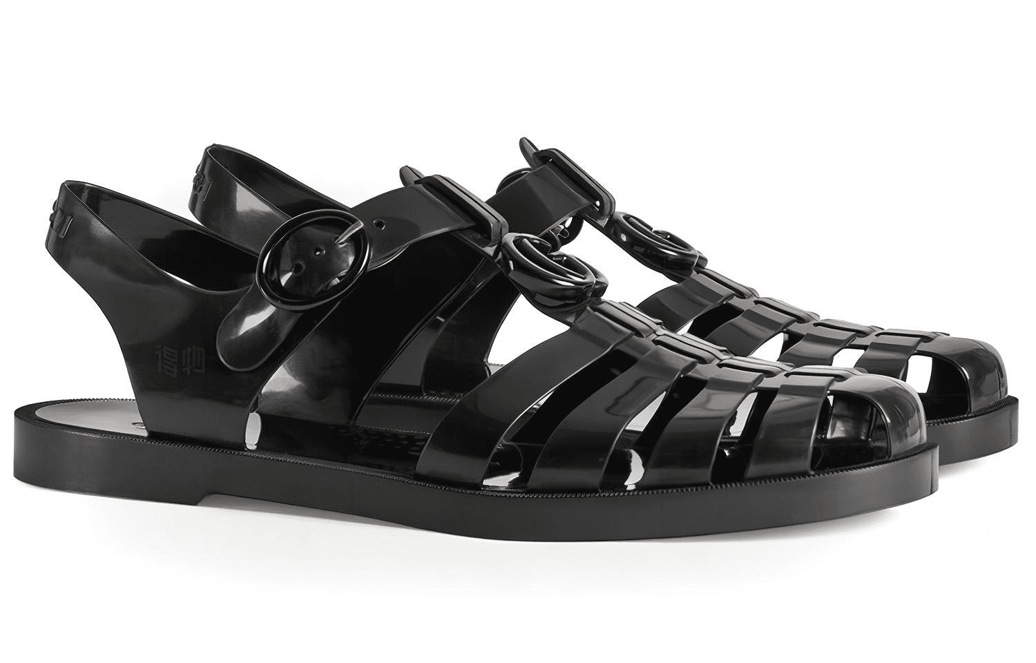 Сандалии Gucci Roman Sandals Black - изображение 2