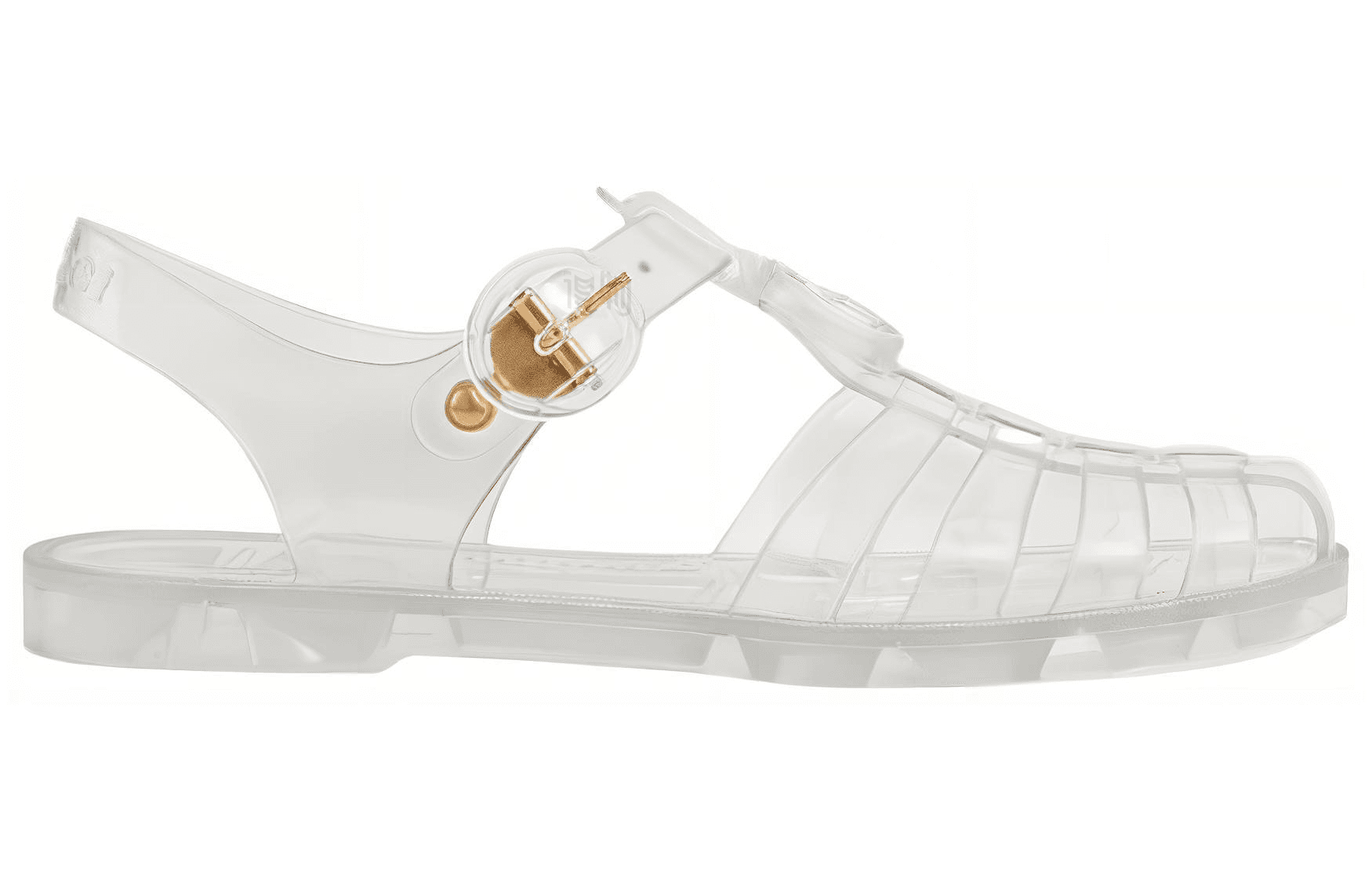 Сандалии Gucci Rubber Double G Sandals Transparent - изображение 2