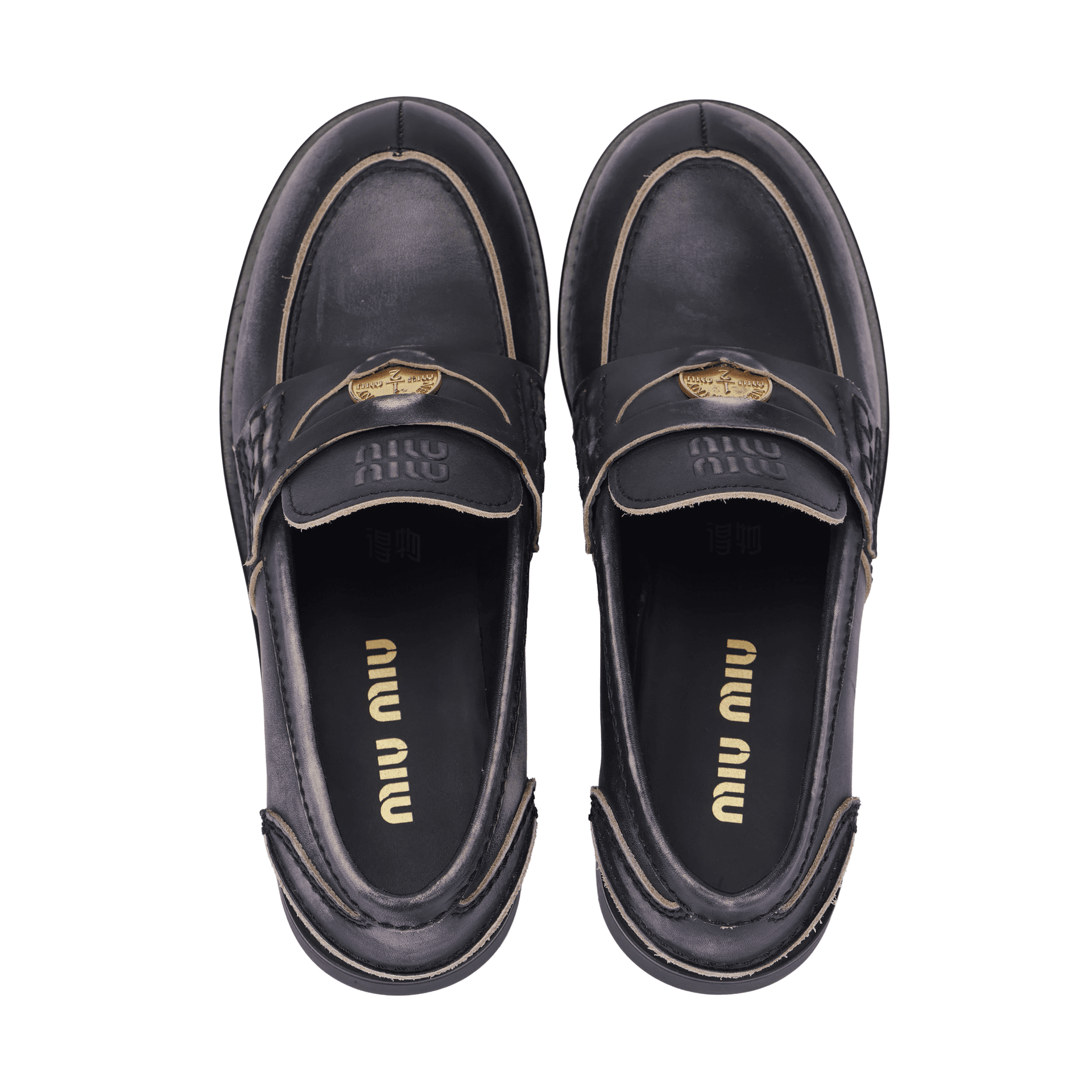 Лоферы MIU MIU Penny Retro Loafers Blue - изображение 3