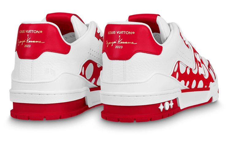 Кроссовки Yayoi Kusama x Louis Vuitton Trainer White Red - изображение 4