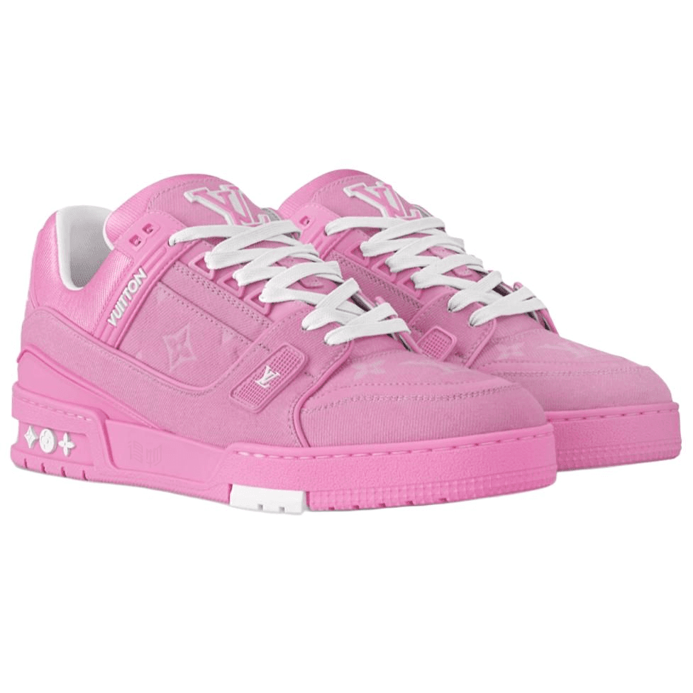 Кроссовки Louis Vuitton Trainer Denim Pink - изображение 3