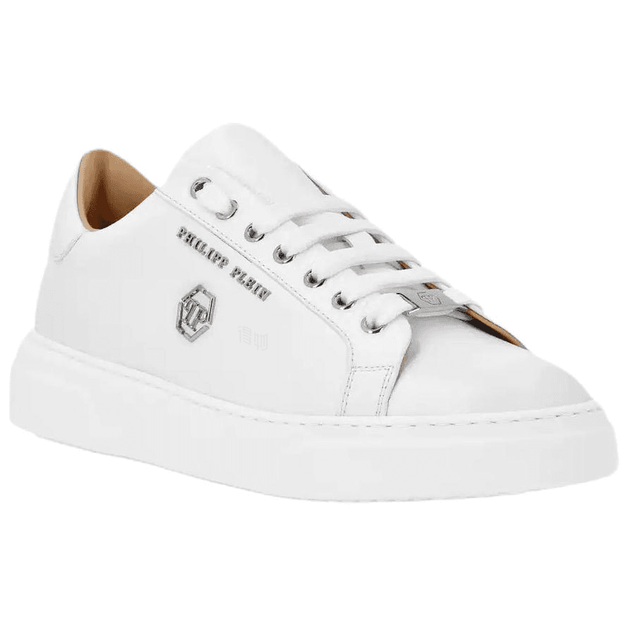 Кроссовки PHILIPP PLEIN Hexagon White Leather Sneakers - изображение 4