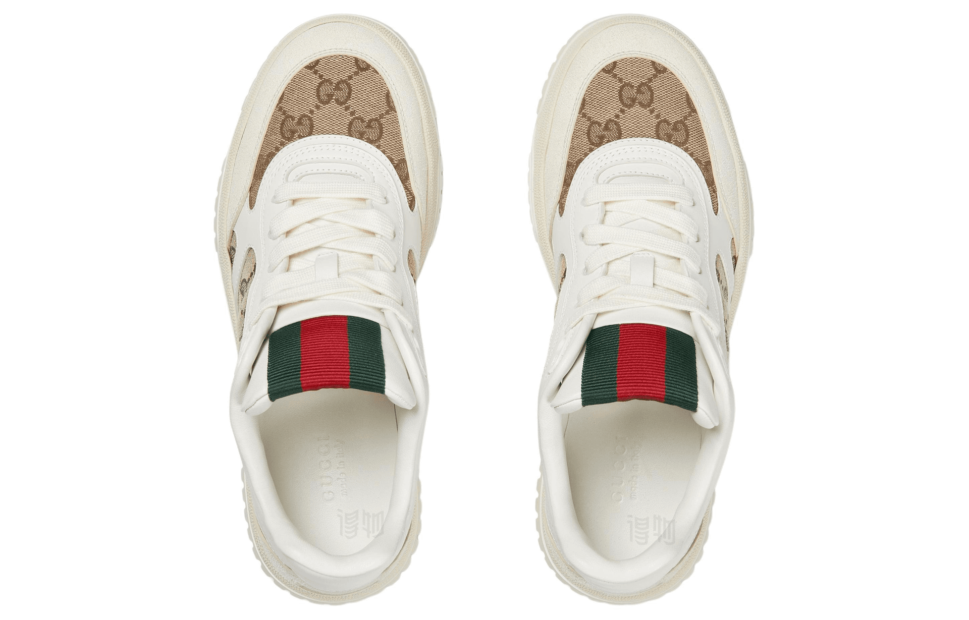 Кроссовки Gucci Re-Web Low White Brown - изображение 4