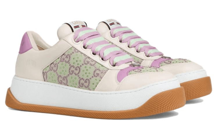 Кроссовки Gucci Screener Low Beige Purple - изображение 3