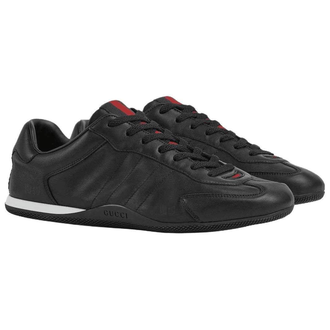 Кроссовки GUCCI Shift Leather Low Sneakers Black - изображение 3