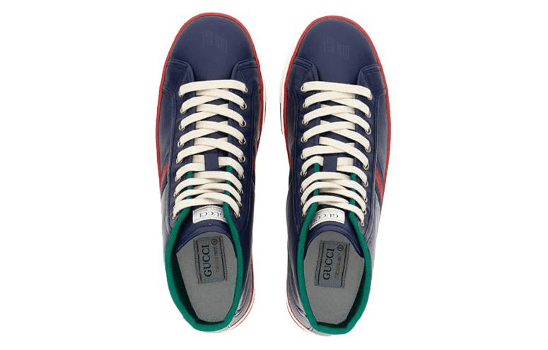 Кроссовки Gucci High-Top Sneakers Blue White - изображение 4