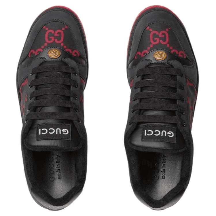 Кроссовки Gucci GG Low Top Sneakers Black Red - изображение 3