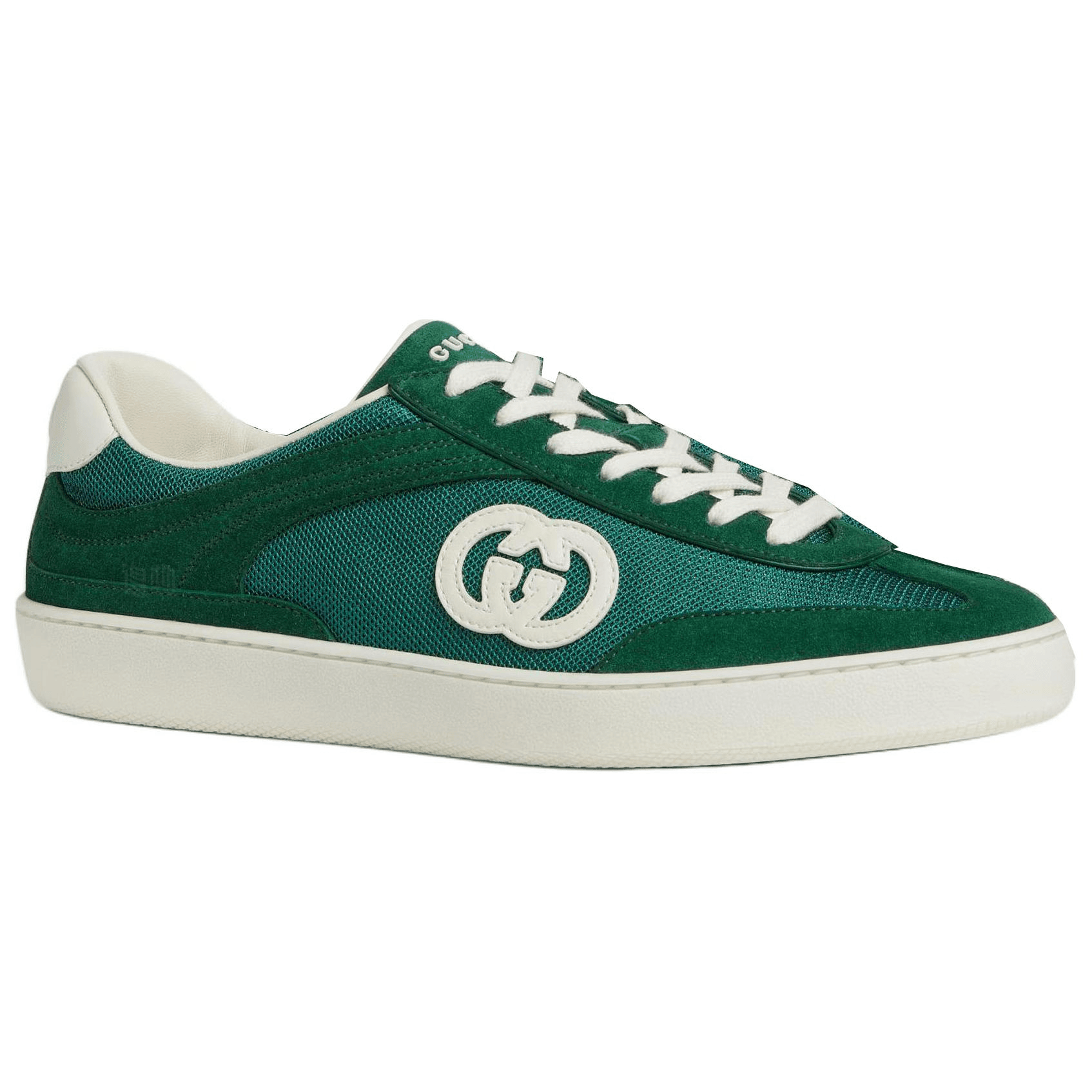 Кроссовки Gucci Suede Lace-Up Sneakers Green - изображение 2