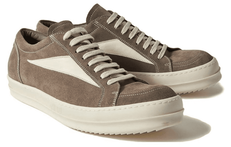 Кроссовки Rick Owens Low-Top Suede Sneakers Grey - изображение 4