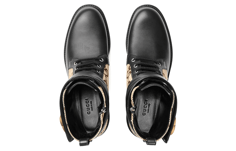 Сапоги Gucci Short Boots Black Brown - изображение 4