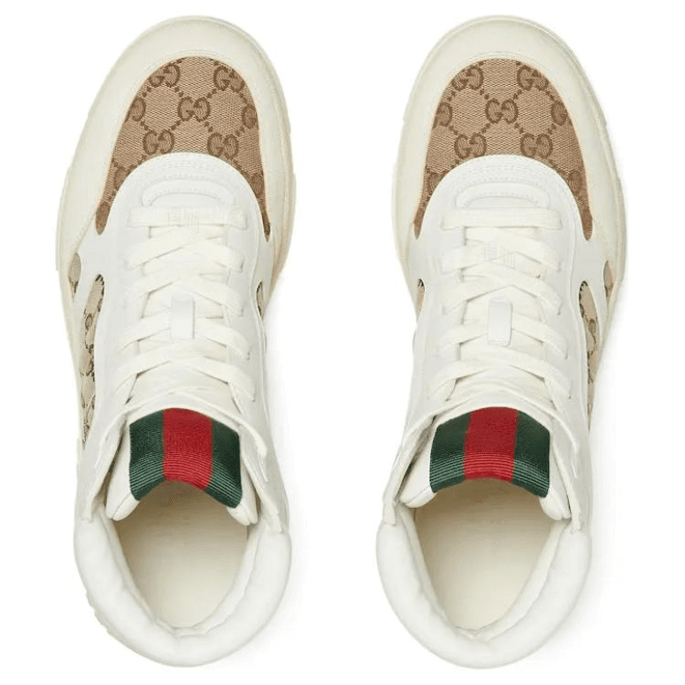Кроссовки Gucci Re-Web High Top Brown - изображение 4