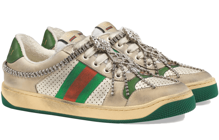 Кроссовки Gucci Screener Sneaker With Crystals - изображение 2