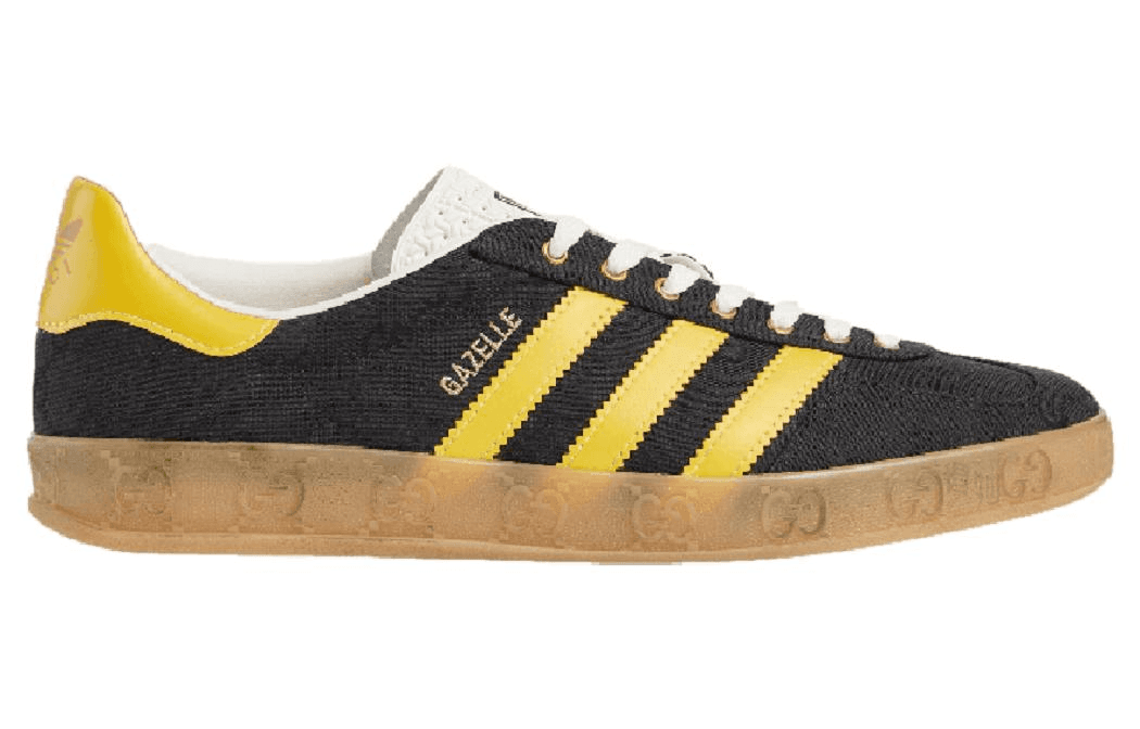 Кроссовки adidas x Gucci Gazelle Black Yellow - изображение 2