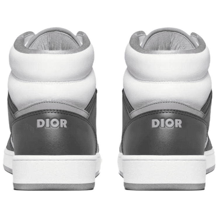 Кроссовки DIOR B27 Leather Oblique High Top Sneakers Gray - изображение 4