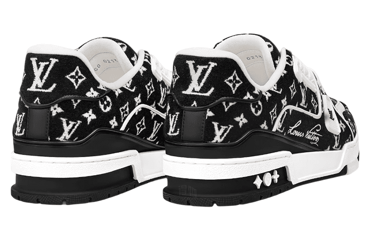 Кроссовки Louis Vuitton Trainer Low Black White - изображение 4