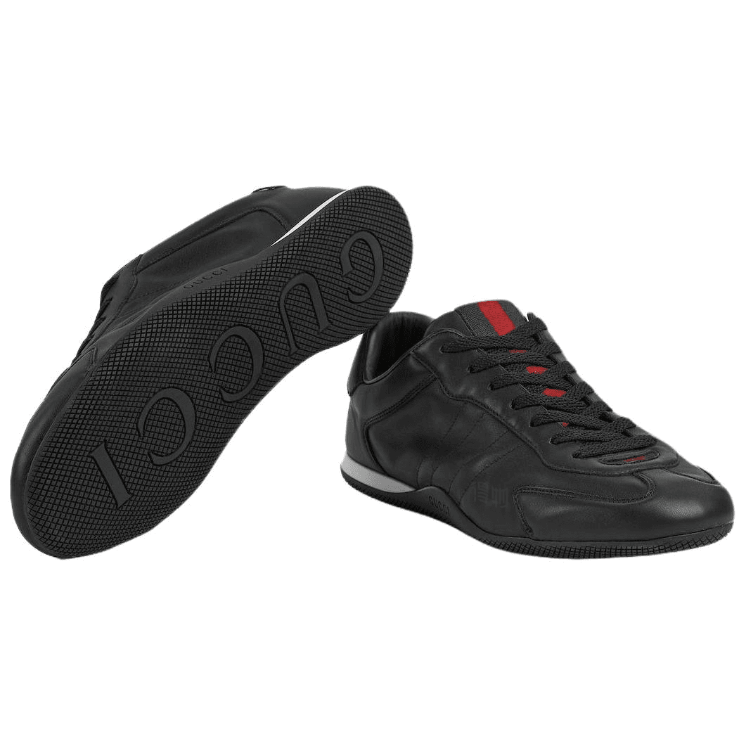 Кроссовки GUCCI Shift Leather Low Sneakers Black - изображение 6