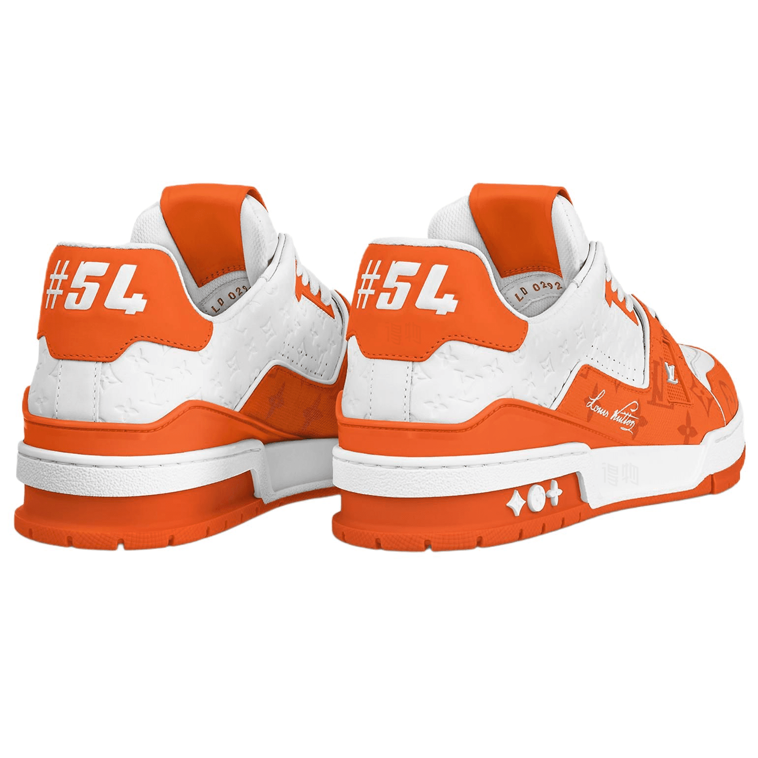 Кроссовки LOUIS VUITTON Trainer White Orange - изображение 3