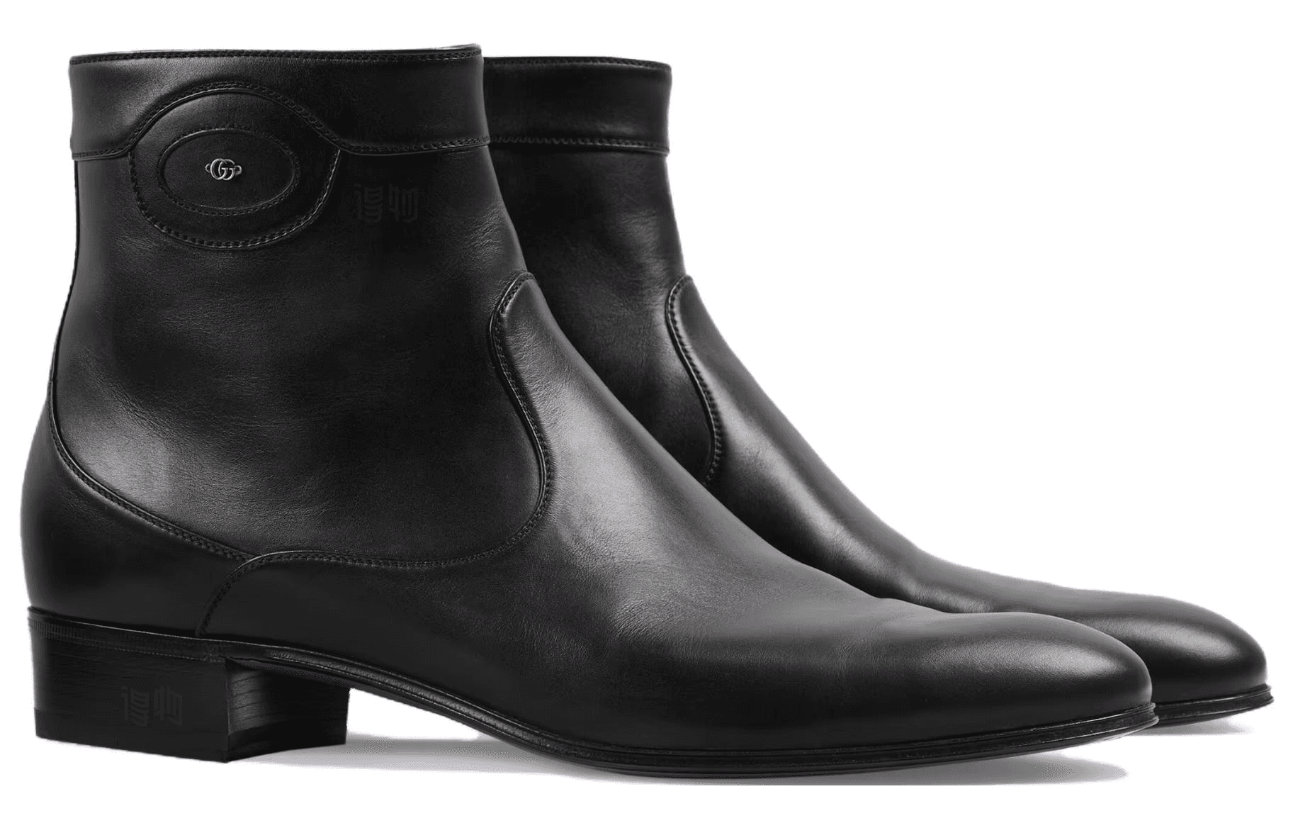 Сапоги Gucci Leather Ankle Boots Black - изображение 2