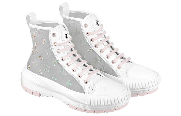 Кроссовки Louis Vuitton Squad White Grey Pink - изображение 3