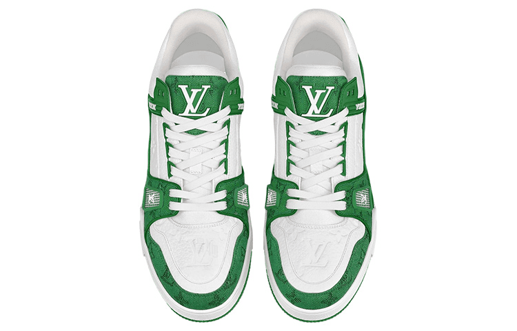 Кроссовки Louis Vuitton Trainer Low Green White - изображение 3