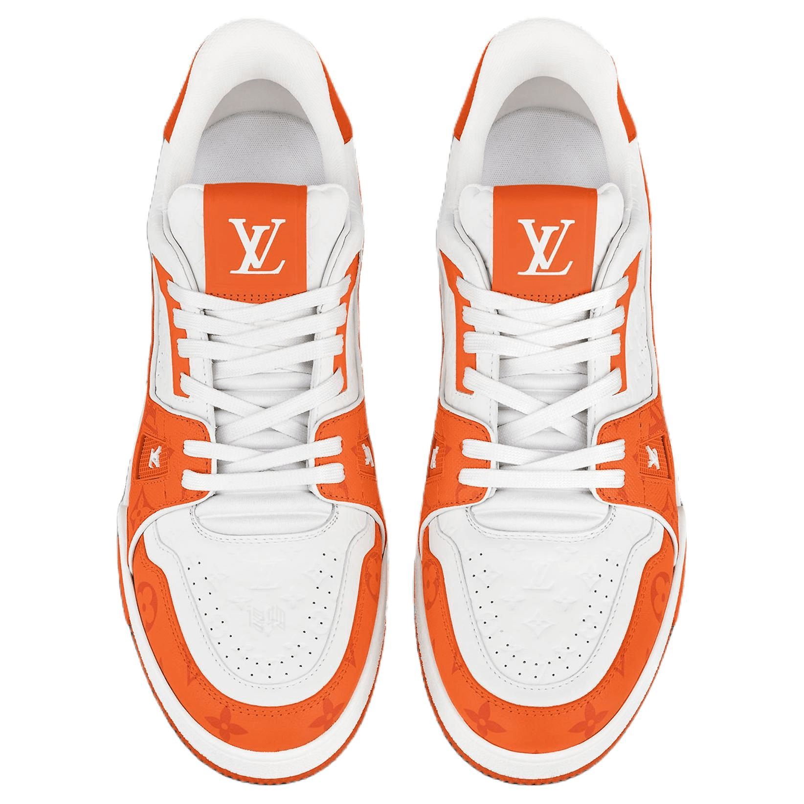 Кроссовки LOUIS VUITTON Trainer White Orange - изображение 4