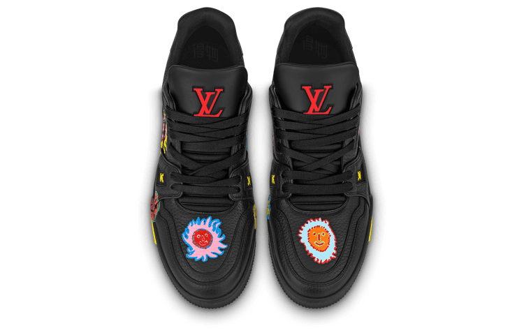 Кроссовки Yayoi Kusama x Louis Vuitton Trainer Black - изображение 3