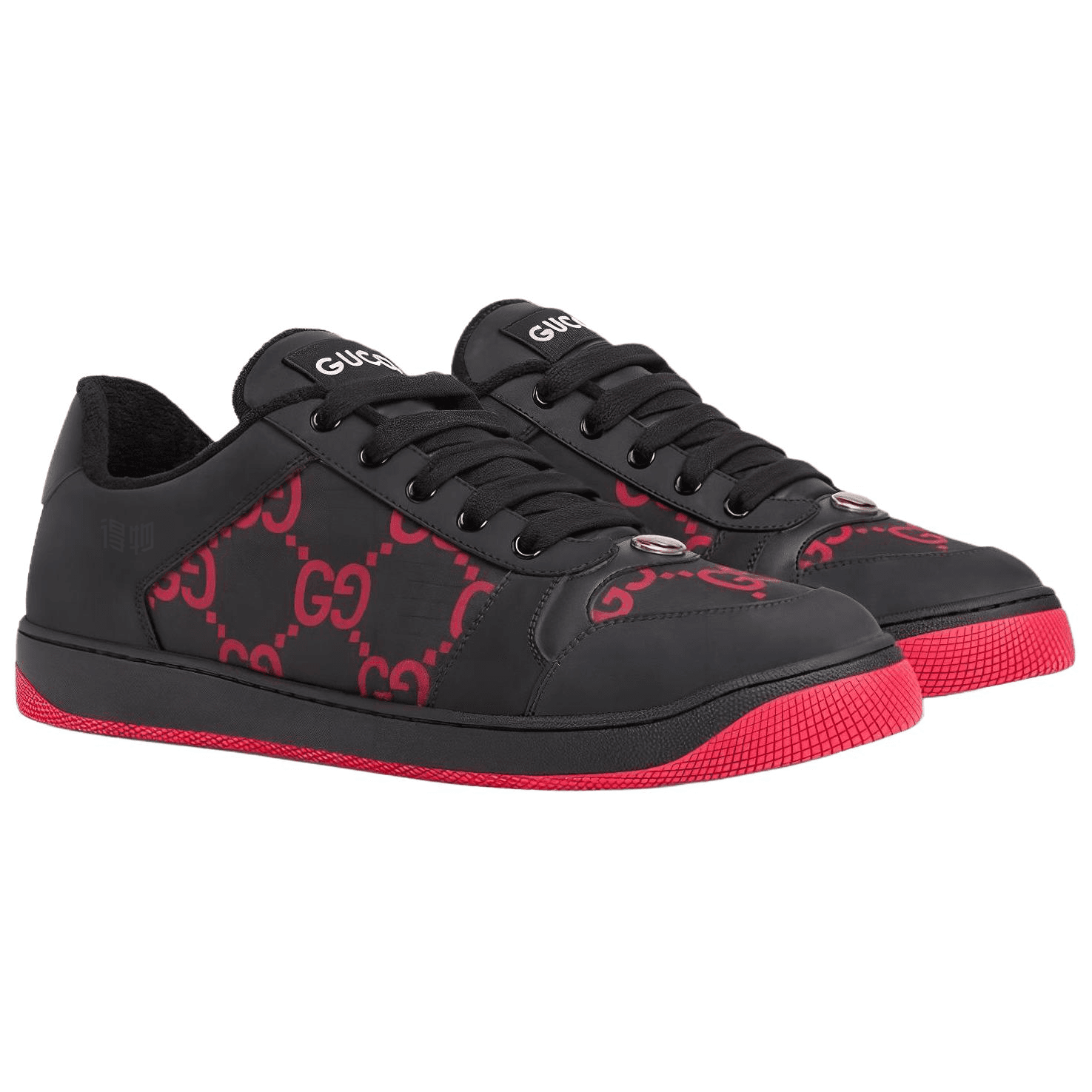Кроссовки Gucci GG Low Top Sneakers Black Red - изображение 2