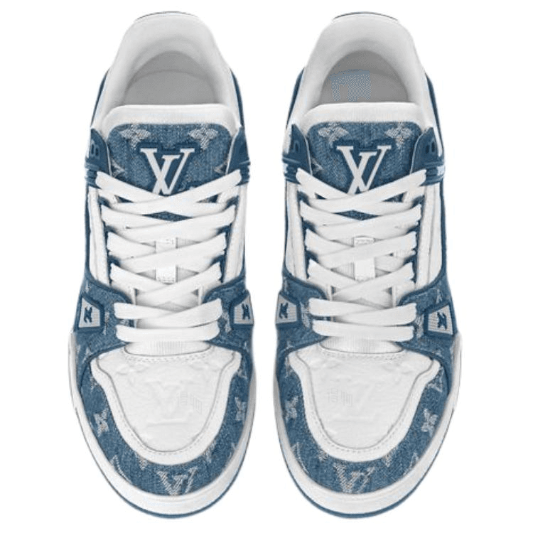 Кроссовки Louis Vuitton Trainer White Blue - изображение 4
