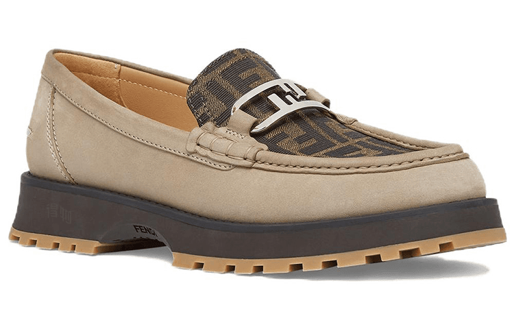 Лоферы Fendi O'Lock Loafers Beige - изображение 2