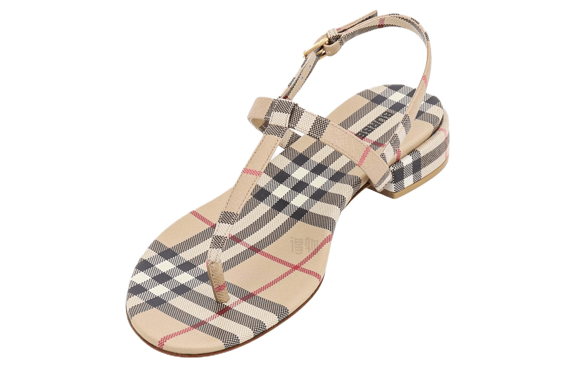 Шлёпанцы Burberry Vintage Check Shearling Sandals Beige - изображение 2