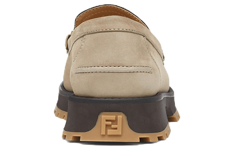 Лоферы Fendi O'Lock Loafers Beige - изображение 5