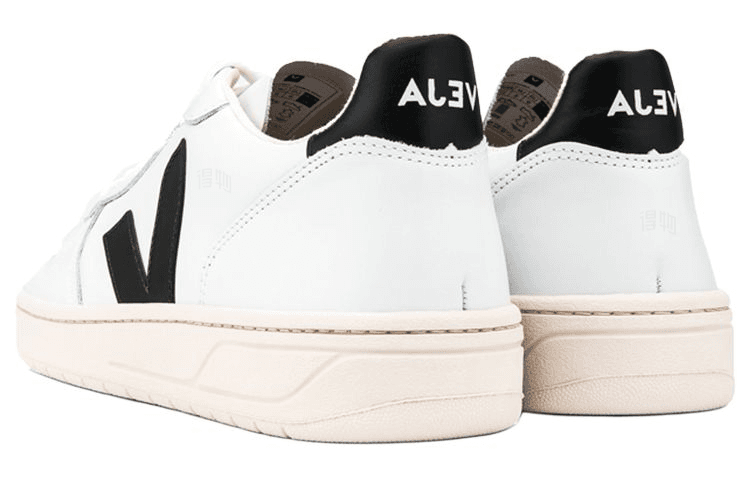 Кроссовки VEJA V-10 White Black - изображение 4