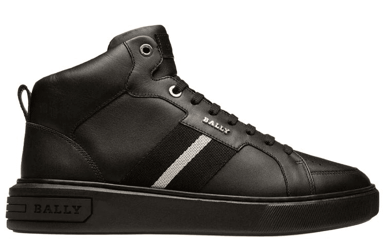 Кроссовки BALLY Leather Lace-Up Sneakers Black - изображение 2