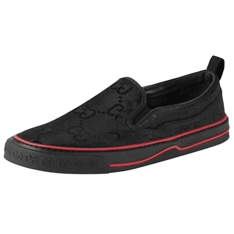 Ботинки Gucci Tennis 1977 Black Red - изображение 3
